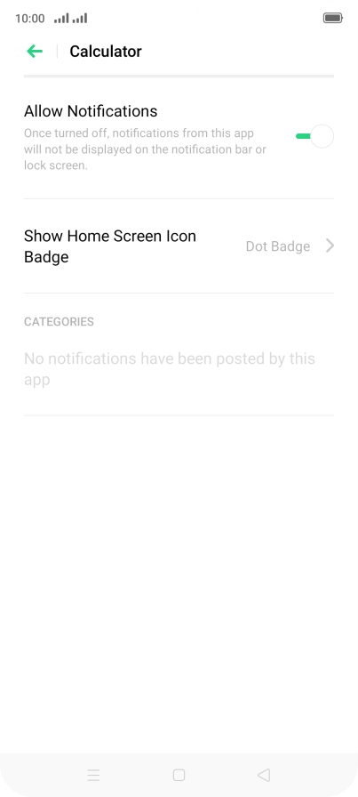 Press the indicator next to 