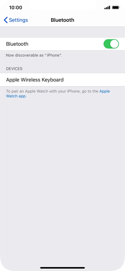 Press the required Bluetooth device and follow the instructions on the screen to pair the device with your phone.