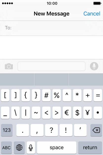 Press ABC to return to text input.