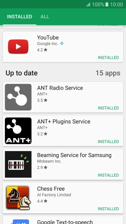 Press the required app.