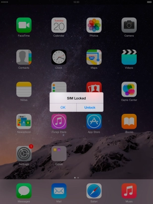 If your SIM is locked, press Unlock.