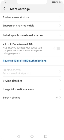 Press Encryption and credentials.