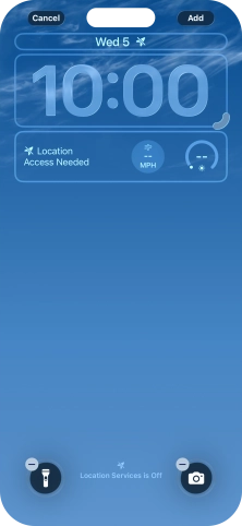 To customise the way the lock screen date is displayed, press the date widget and follow the instructions on the screen to select the required widget display mode.