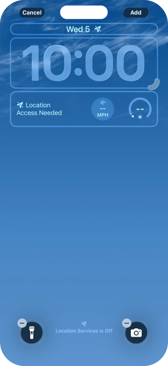 To customise the way the lock screen date is displayed, press the date widget and follow the instructions on the screen to select the required widget display mode.