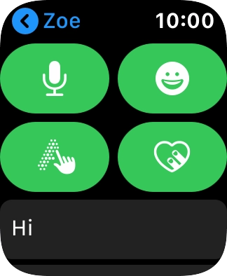 Press the required quick reply.