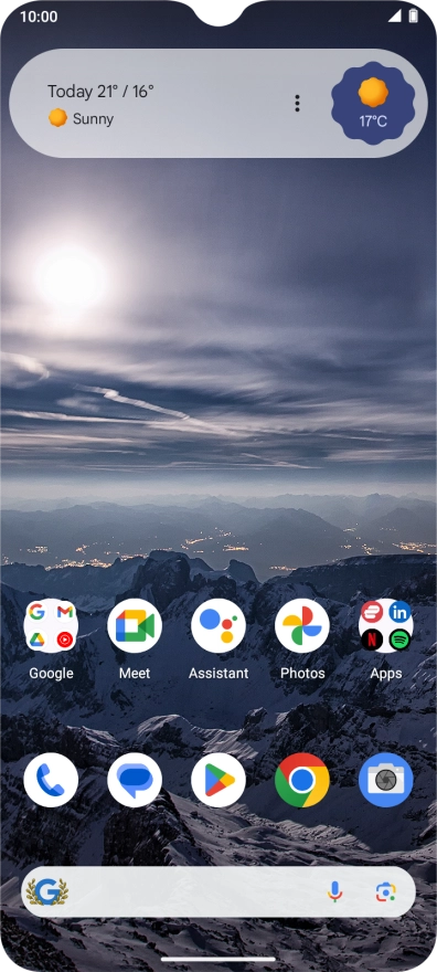 Slide two fingers downwards starting from the top of the screen.