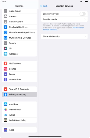 Press the indicator next to 