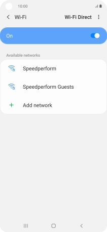Press the menu icon.