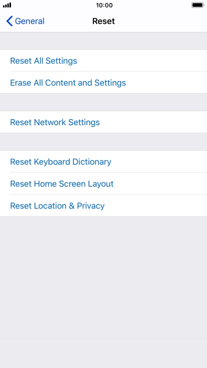 Press Reset All Settings.