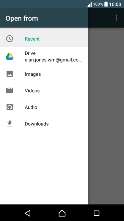 Press the required category and go to the required folder.