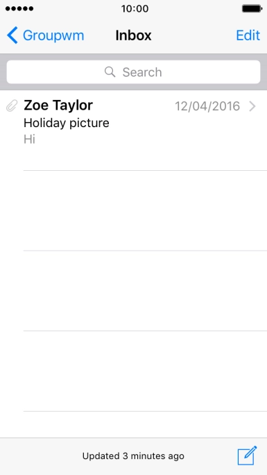 Press the new email message icon.