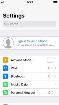Press Sign in to your iPhone.