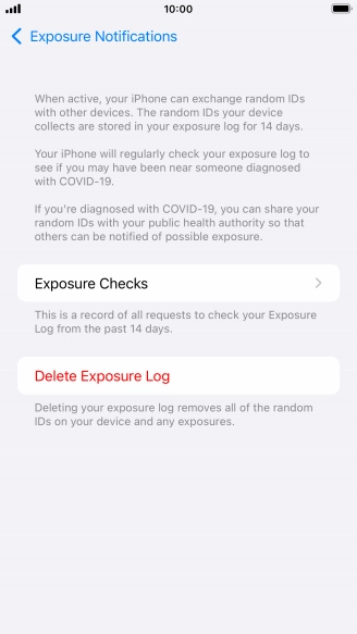 Press Delete Exposure Log.