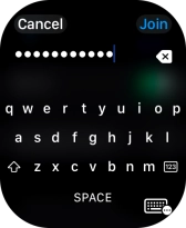 Key in the password for the Wi-Fi network and press Join.