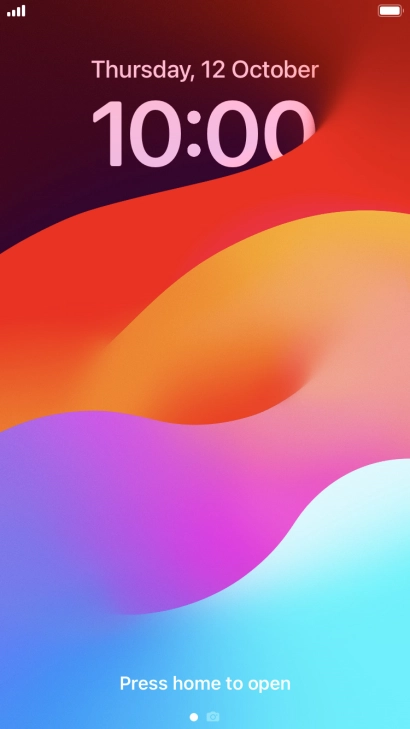 Press and hold anywhere on the lock screen.