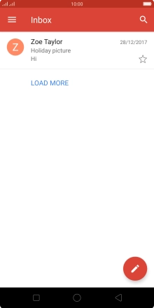 Slide your finger right starting from the left side of the screen.