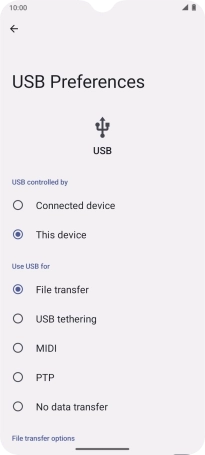 Press File transfer.