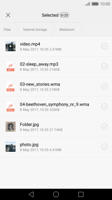Press the required file.