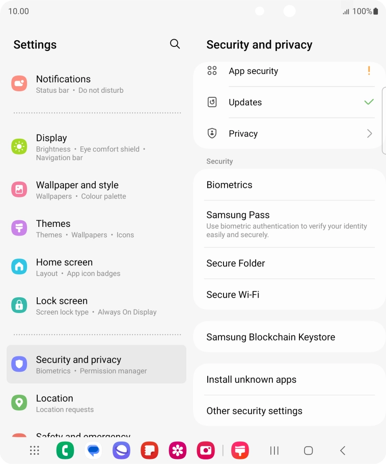 Press Other security settings.