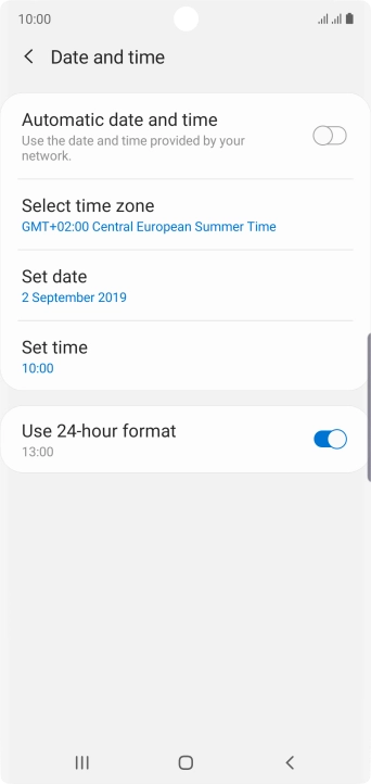 Press the indicator next to 