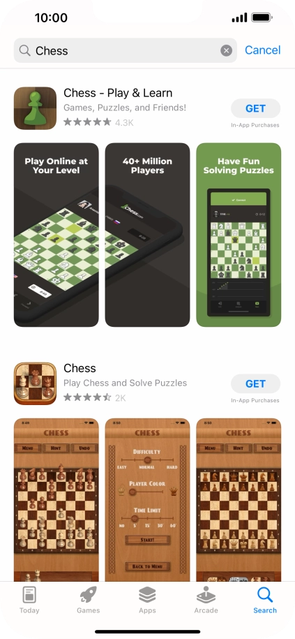 Press the required app.