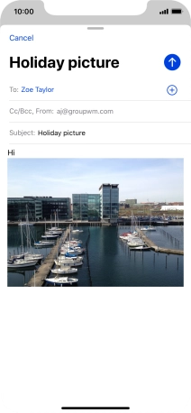 Press the send icon.