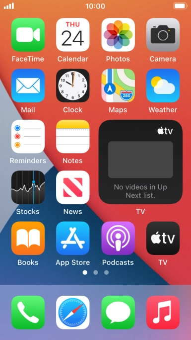 If you're using a Widget Stack: slide up or down on the stack to select the required widget.