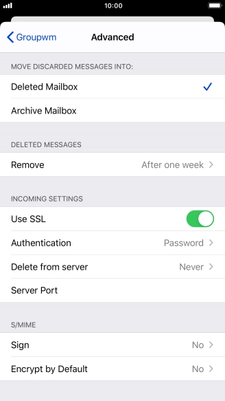 Press the indicator next to 