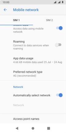 Press Access point names.