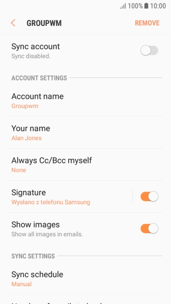 Press the indicator next to 