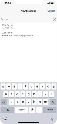 Press the required contact.