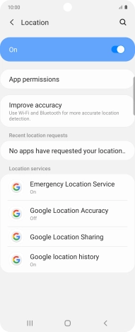 Press Google Location Accuracy.