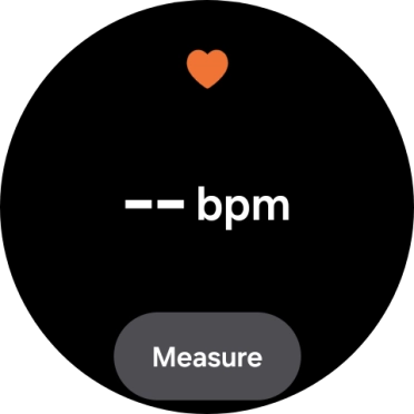 Press Measure and wait while your smartwatch measures your heart rate.