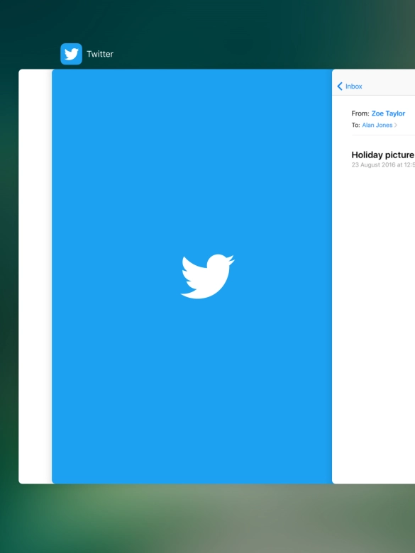 Slide the required application upwards to end it.