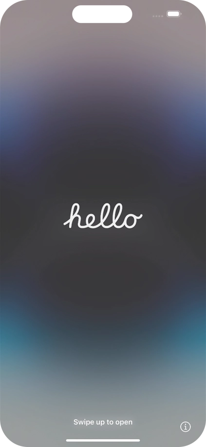 Slide your finger upwards starting from the bottom of the screen.