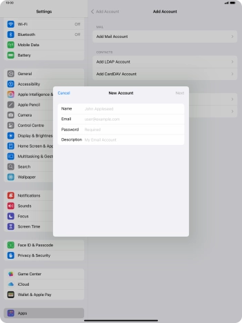 Press Name and key in the required sender name.