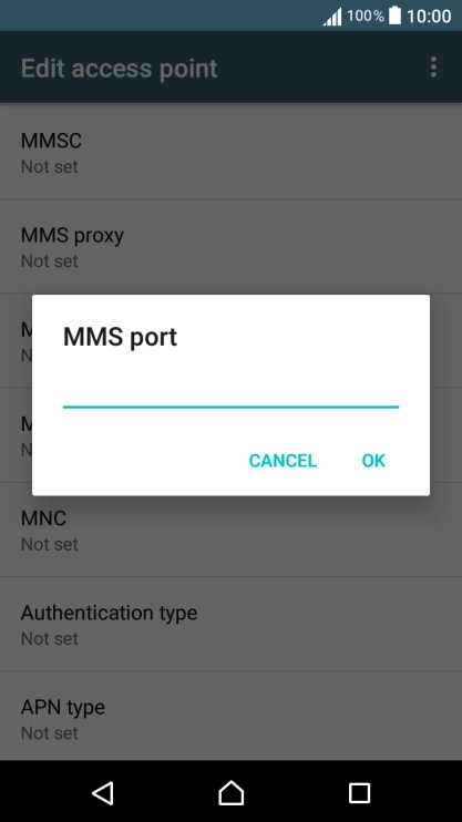 Key in 8080 and press OK.