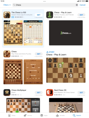 Press the required app.