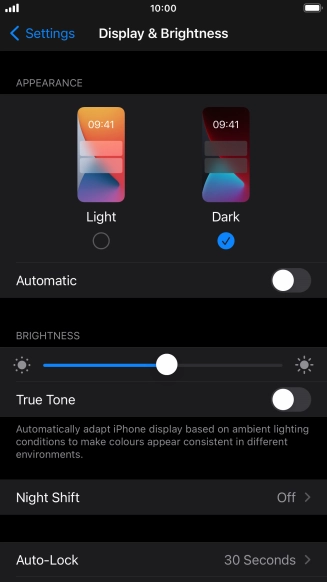 Press the indicator next to 