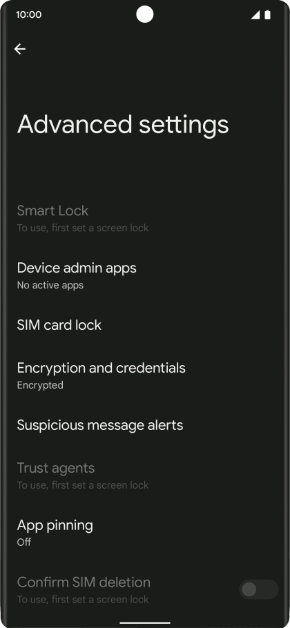 Press SIM card lock.