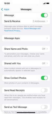 Press the indicator next to 