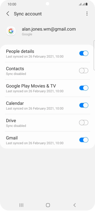 Press the indicator next to 