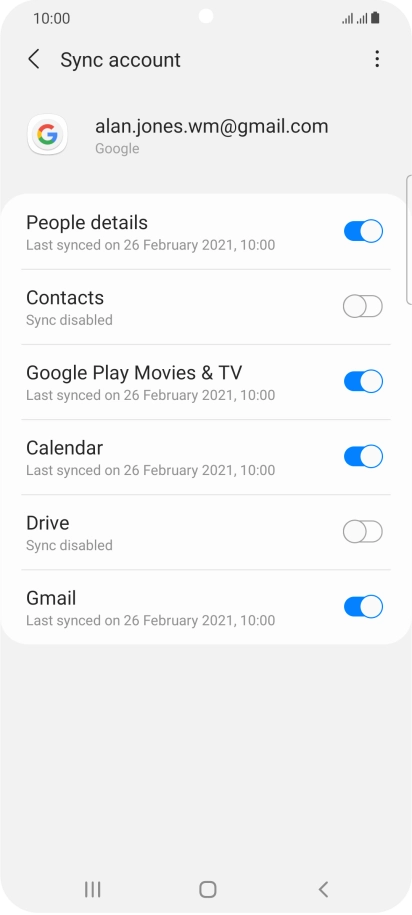 Press the indicator next to 