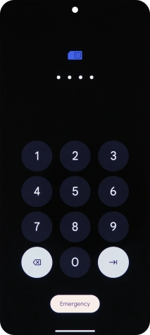 If your SIM is locked, key in your PIN and press arrow right.