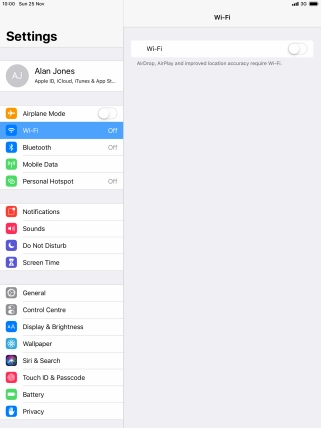 Press the indicator next to 