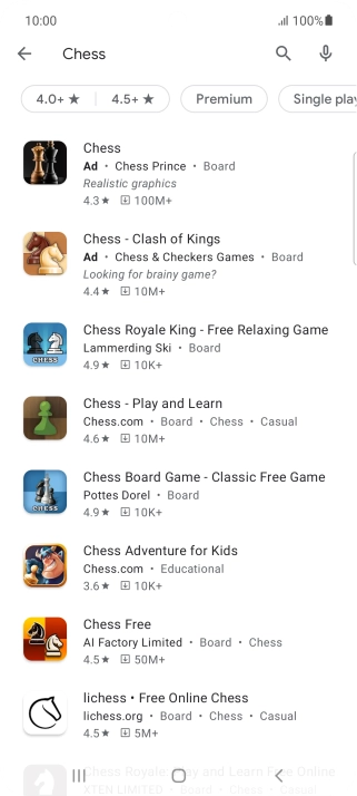 Press the required app.