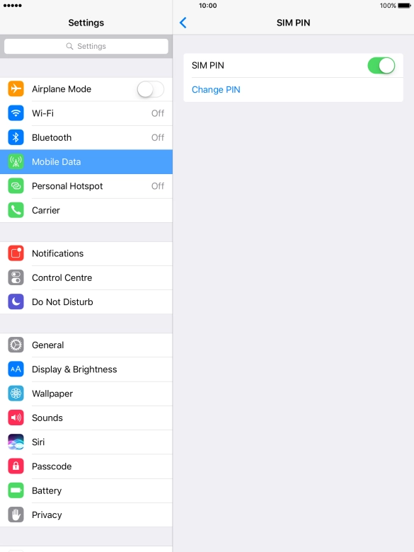 Press the indicator next to 