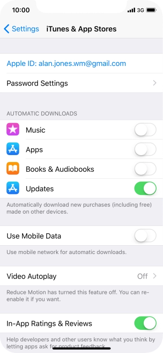 Press the indicator next to 