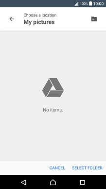 Press SELECT FOLDER.