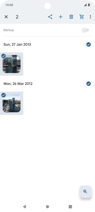 Press the share icon.